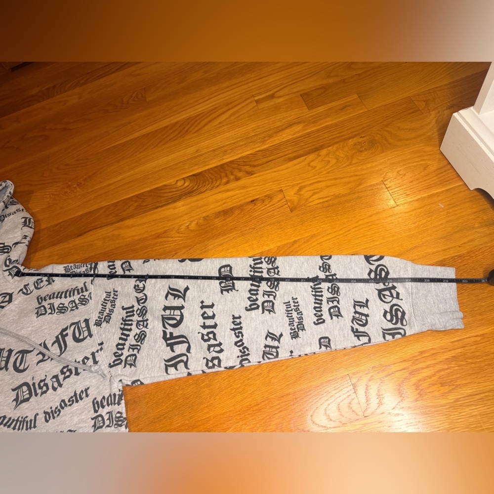 Beautiful Disaster All-Over Print Hoodie – Size Large - Picture 9 of 9